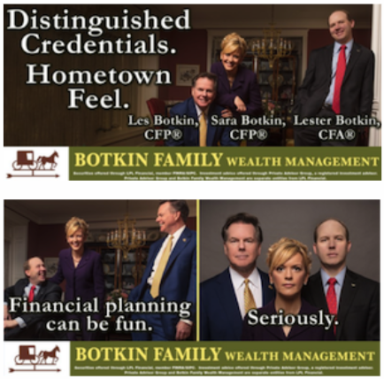 Around Town with Botkin Family Wealth Billboards